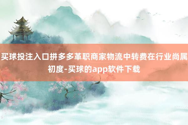 买球投注入口拼多多革职商家物流中转费在行业尚属初度-买球的app软件下载