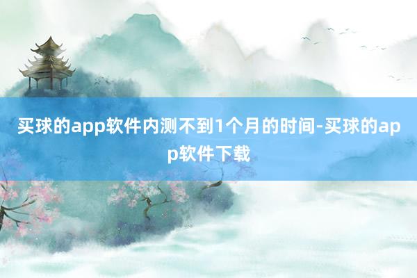 买球的app软件内测不到1个月的时间-买球的app软件下载