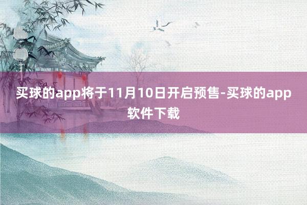 买球的app将于11月10日开启预售-买球的app软件下载