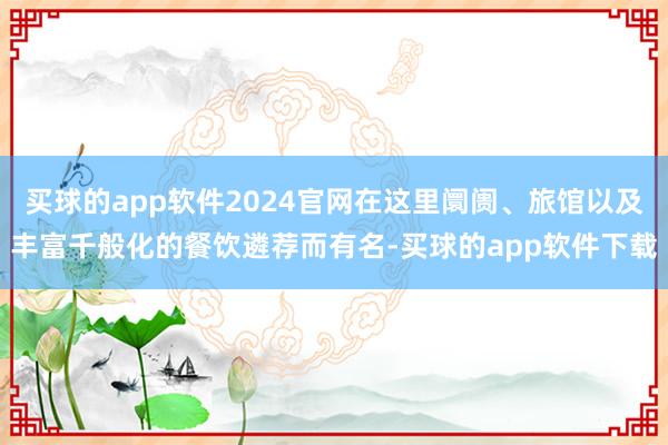 买球的app软件2024官网在这里阛阓、旅馆以及丰富千般化的餐饮遴荐而有名-买球的app软件下载