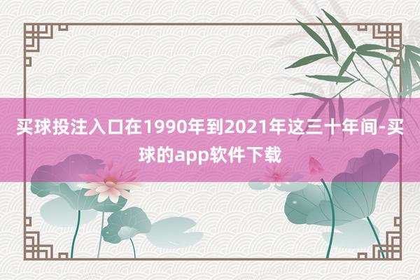 买球投注入口在1990年到2021年这三十年间-买球的app软件下载