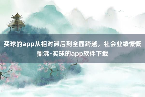 买球的app从相对滞后到全面跨越，社会业绩慷慨鼎沸-买球的app软件下载