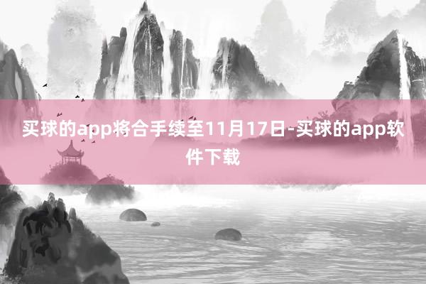 买球的app将合手续至11月17日-买球的app软件下载