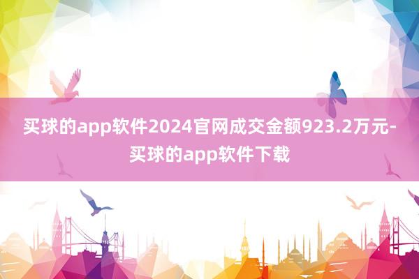 买球的app软件2024官网成交金额923.2万元-买球的app软件下载