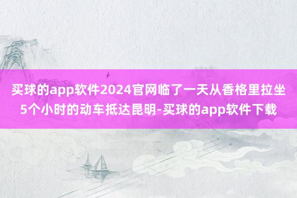 买球的app软件2024官网临了一天从香格里拉坐5个小时的动车抵达昆明-买球的app软件下载