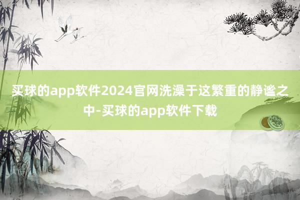 买球的app软件2024官网洗澡于这繁重的静谧之中-买球的app软件下载